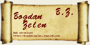 Bogdan Zelen vizit kartica